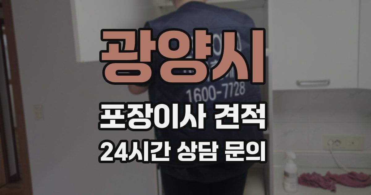 광양시 포장이사 견적