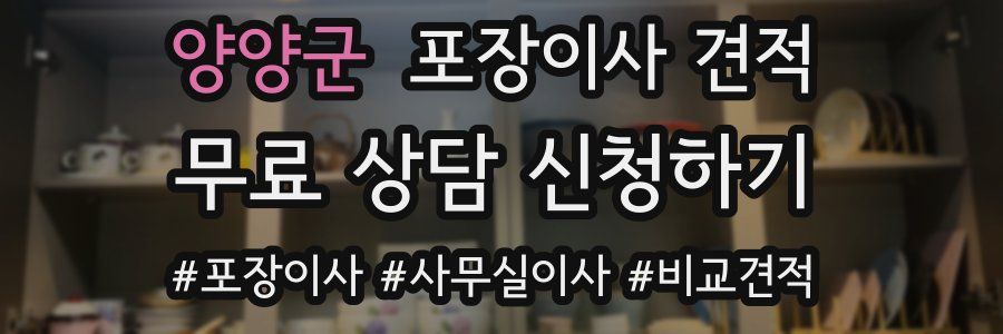 양양군 포장이사 견적