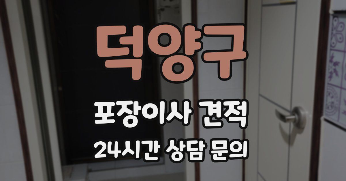 덕양구 포장이사 견적