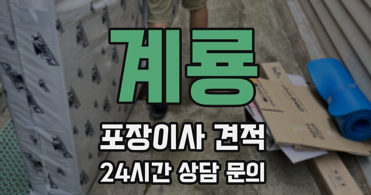 계룡 포장이사 견적