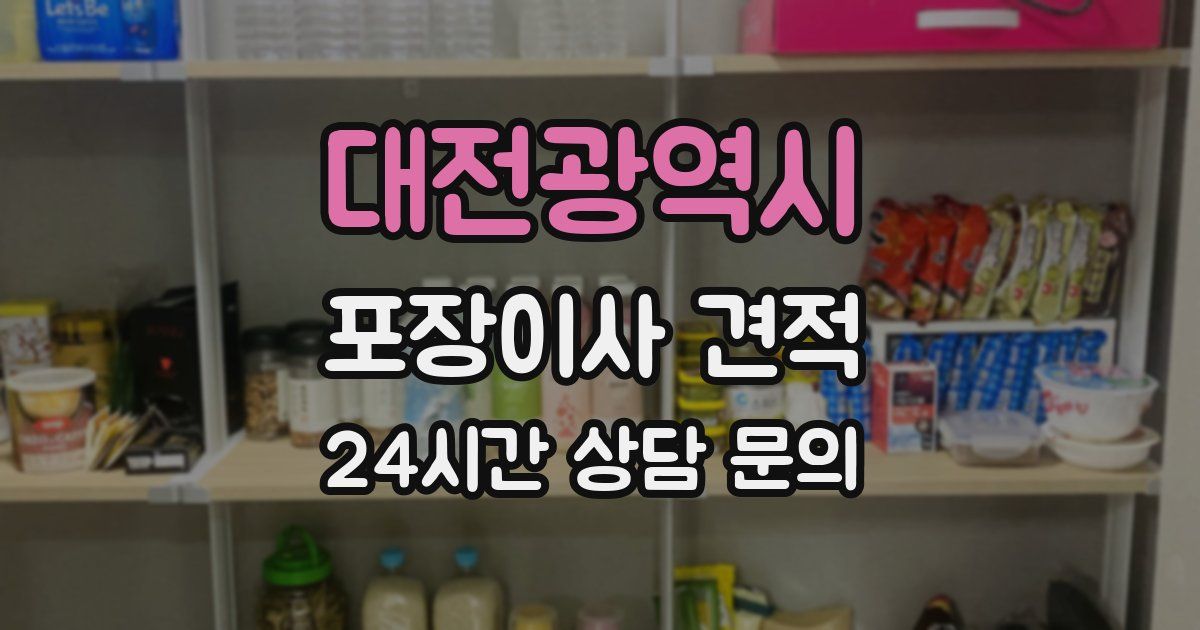 대전광역시 포장이사 견적