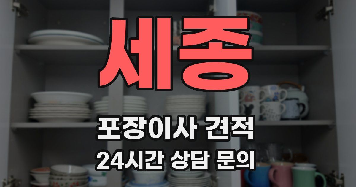 세종 포장이사 견적