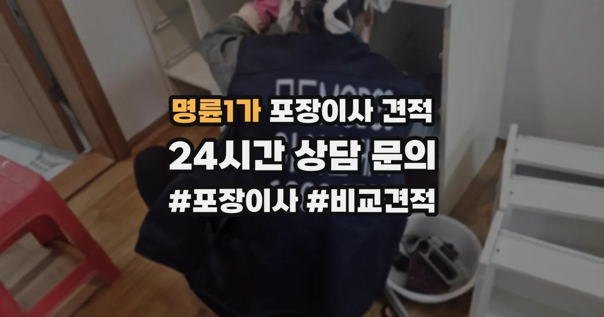 명륜1가 포장이사 견적