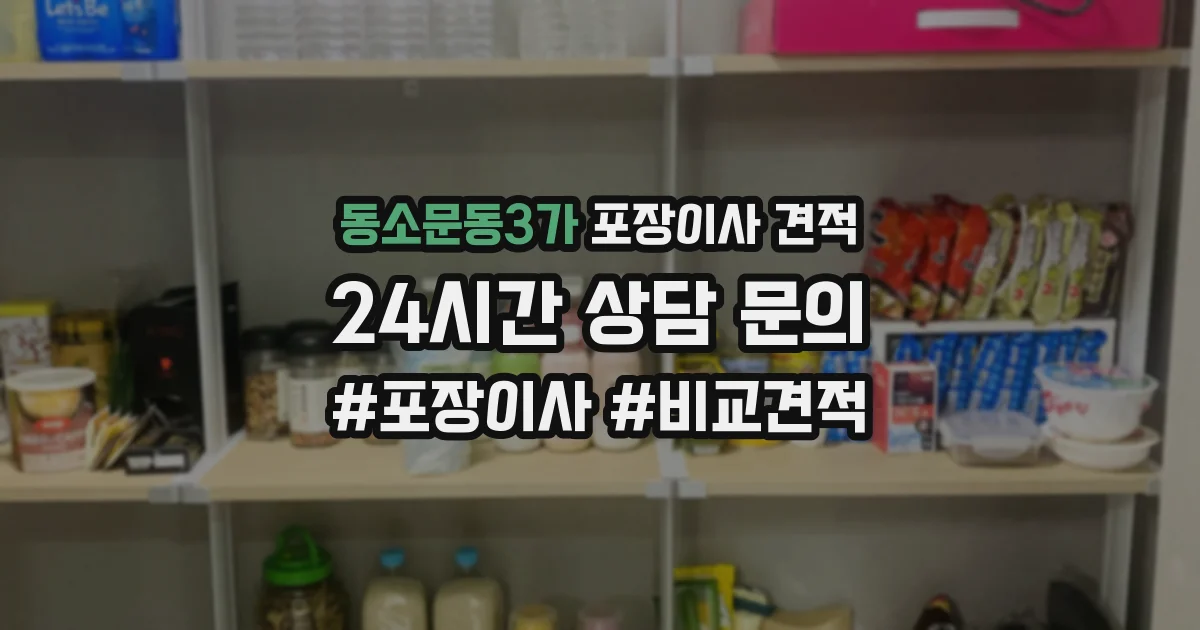동소문동3가 포장이사 견적