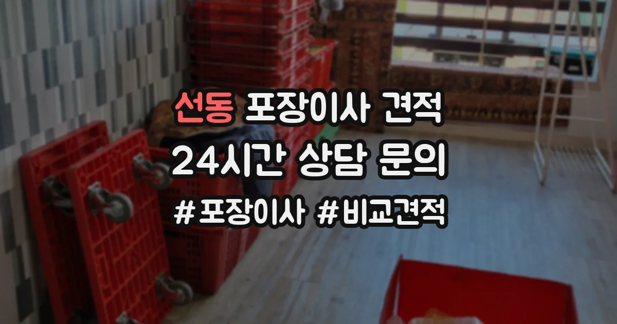 선동 포장이사 견적