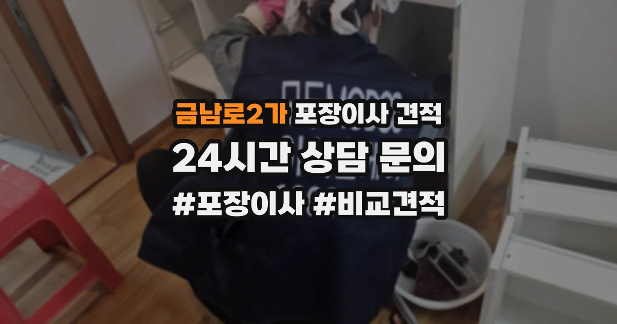 금남로2가 포장이사 견적
