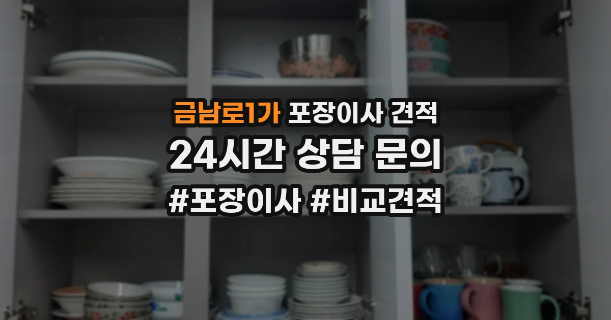 금남로1가 포장이사 견적