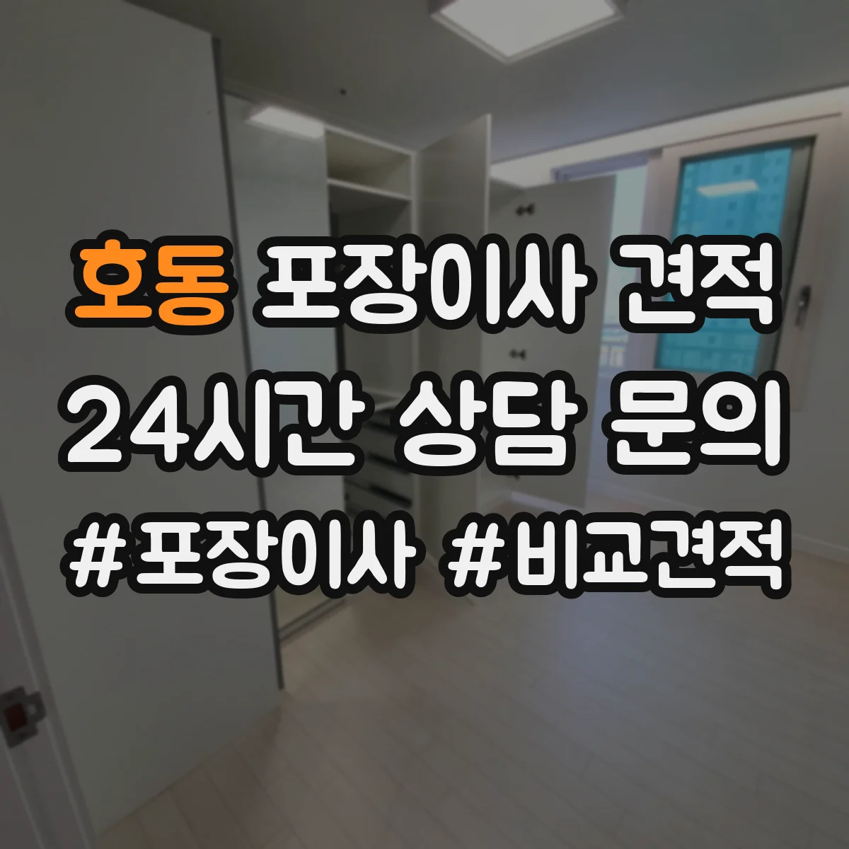 호동 포장이사 견적