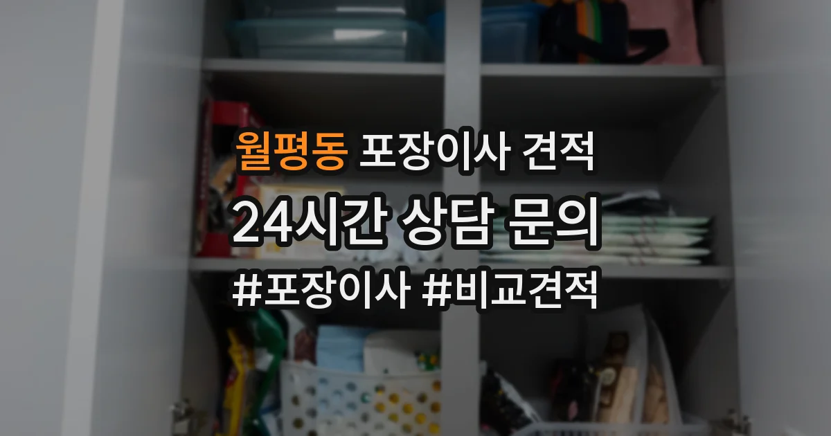 월평동 포장이사 견적