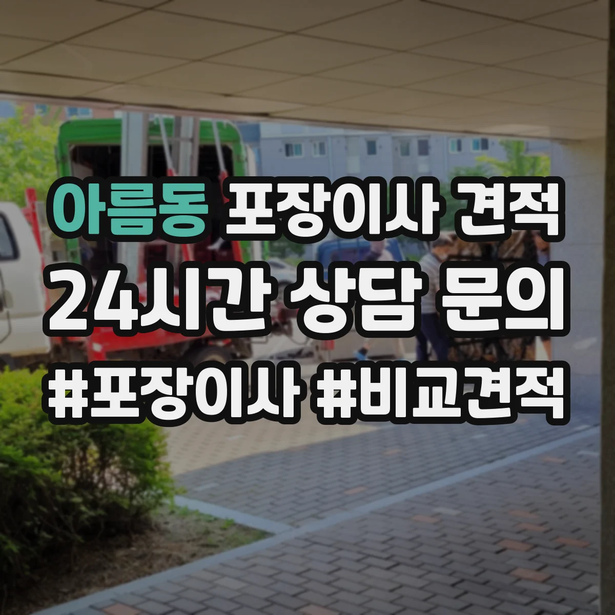 아름동 포장이사 견적