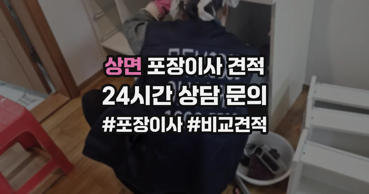 상면 포장이사 견적