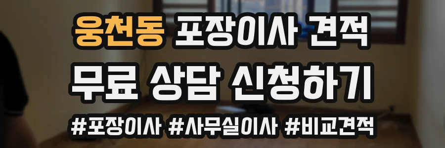 웅천동 포장이사 견적
