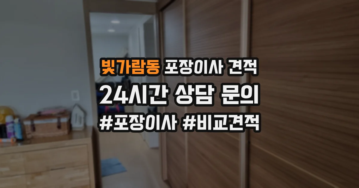 빛가람동 포장이사 견적