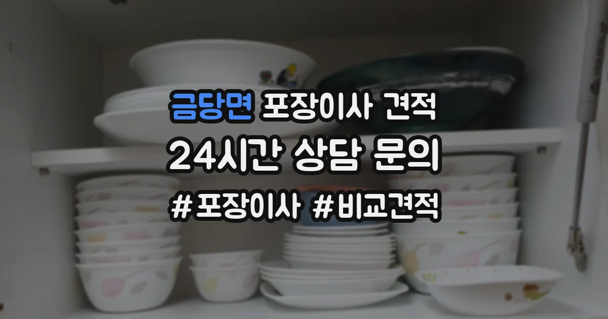 금당면 포장이사 견적