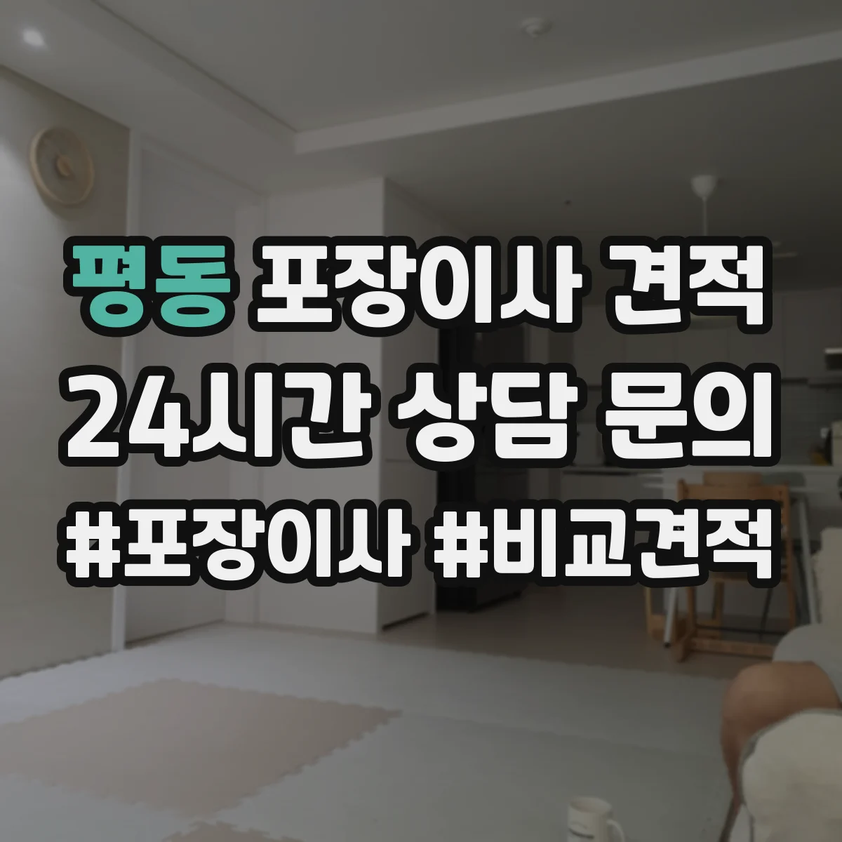 평동 포장이사 견적 세탁기 건조기 연결 설치까지 포함