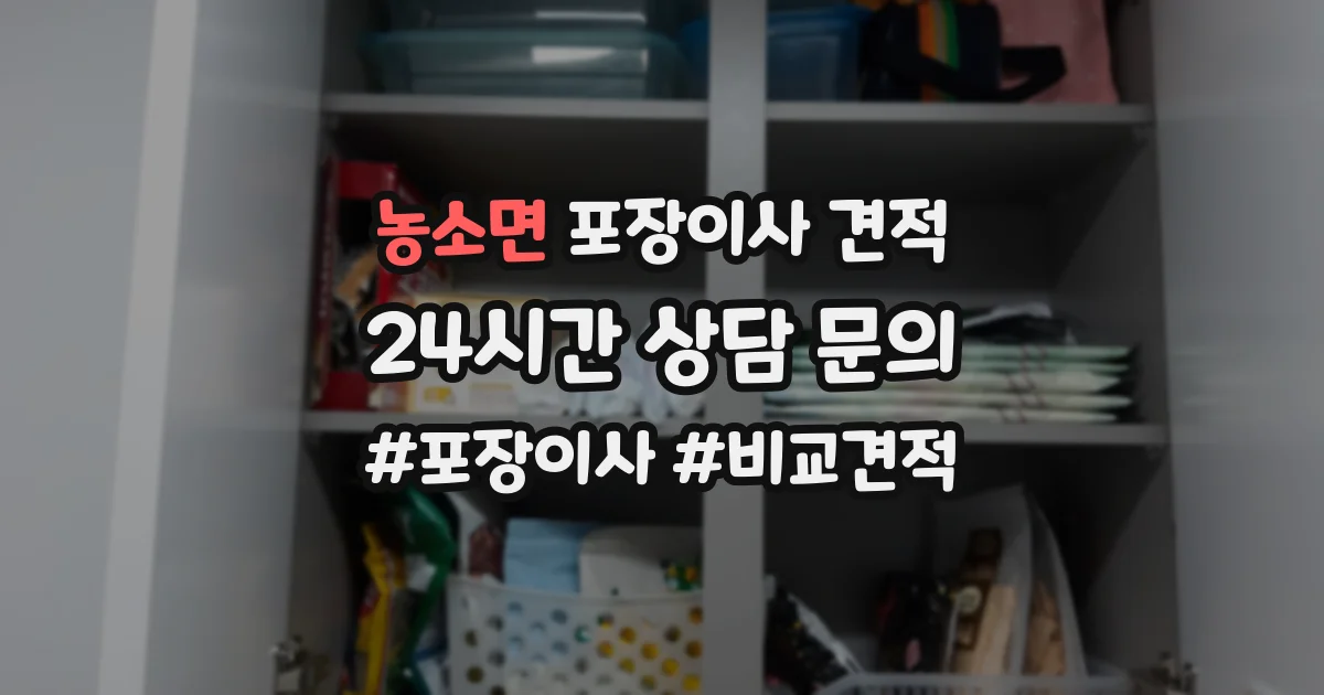 농소면 포장이사 견적
