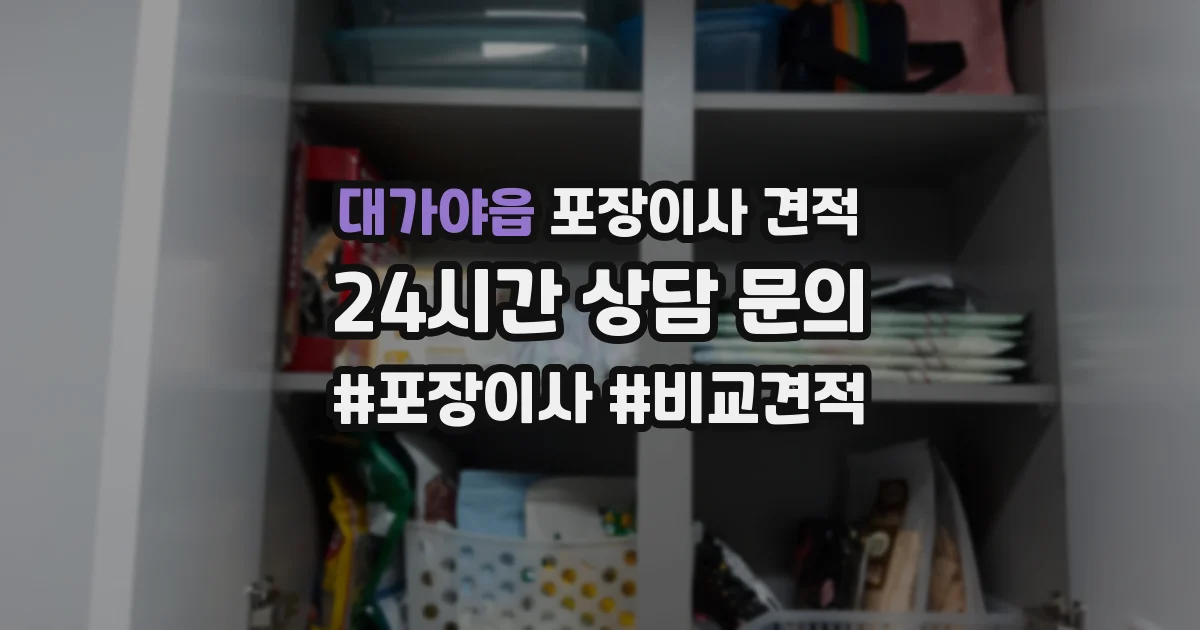 대가야읍 포장이사 견적