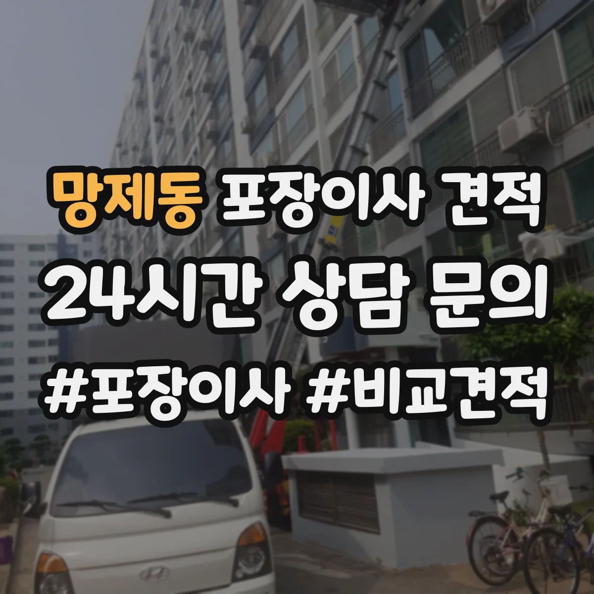 망제동 포장이사 견적 오피스텔 엘리베이터 사다리 항목 점검