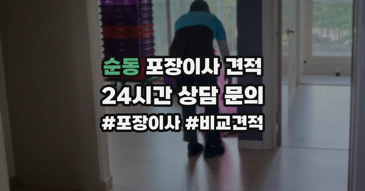 순동 포장이사 견적