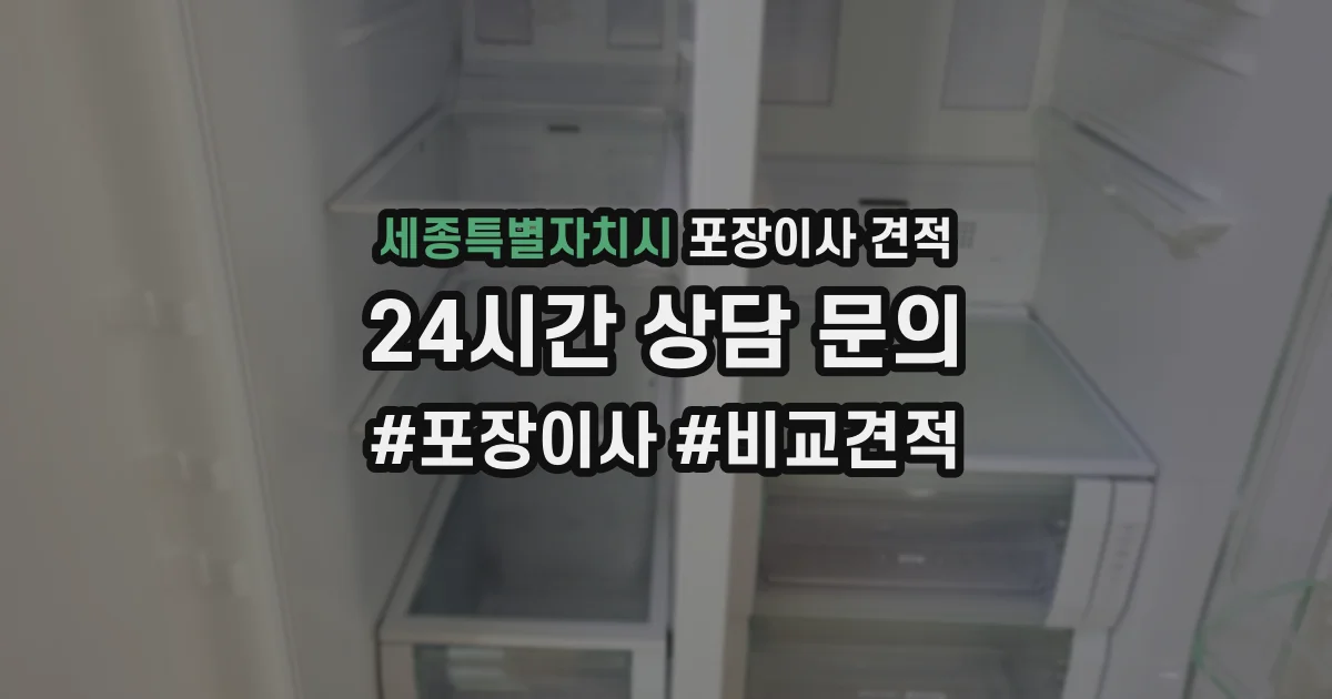 세종특별자치시 포장이사 견적