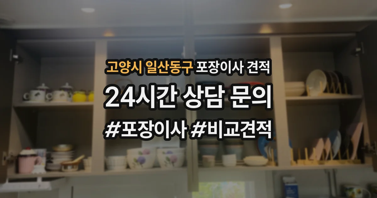 고양시 일산동구 포장이사 견적