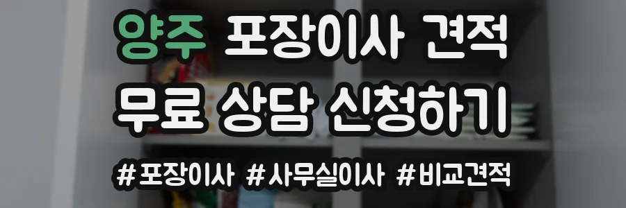 양주 포장이사 견적