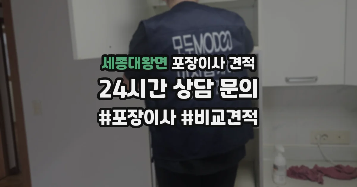 세종대왕면 포장이사 견적