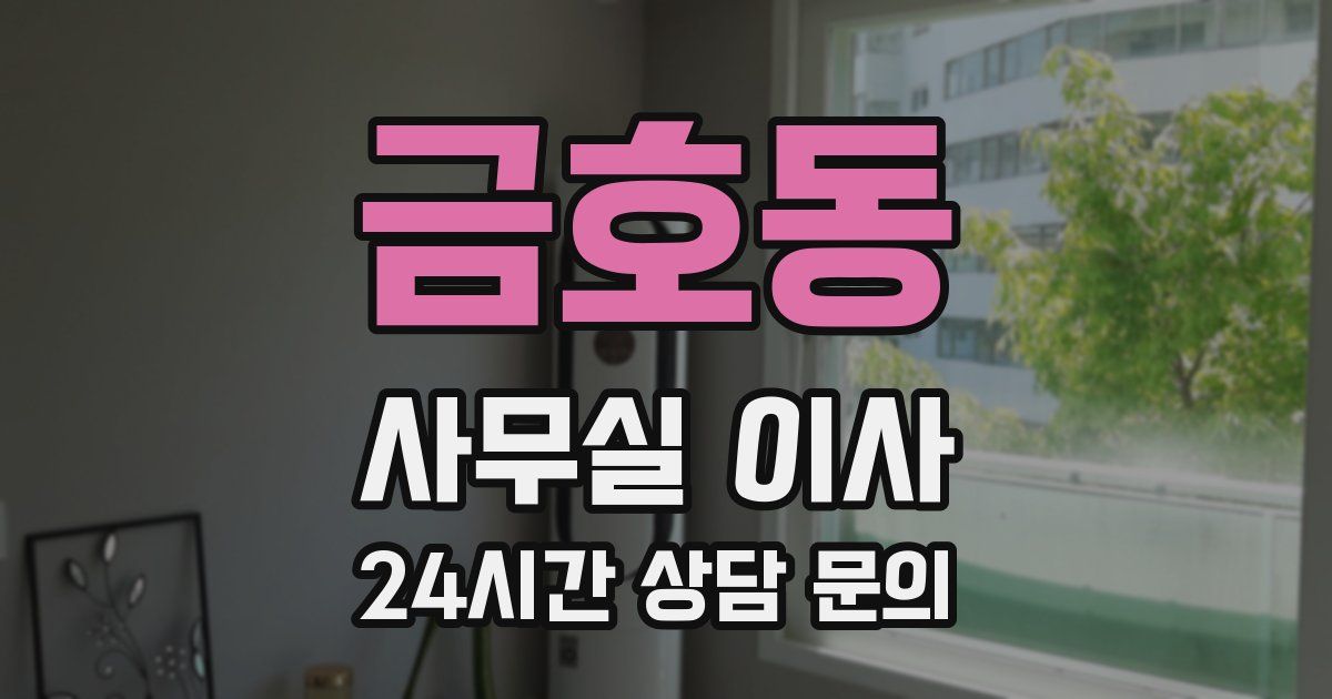 금호동 사무실 이사