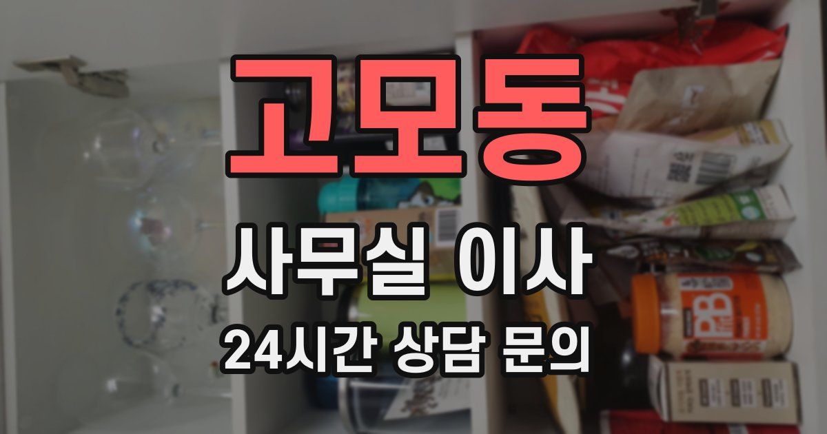 고모동 사무실 이사