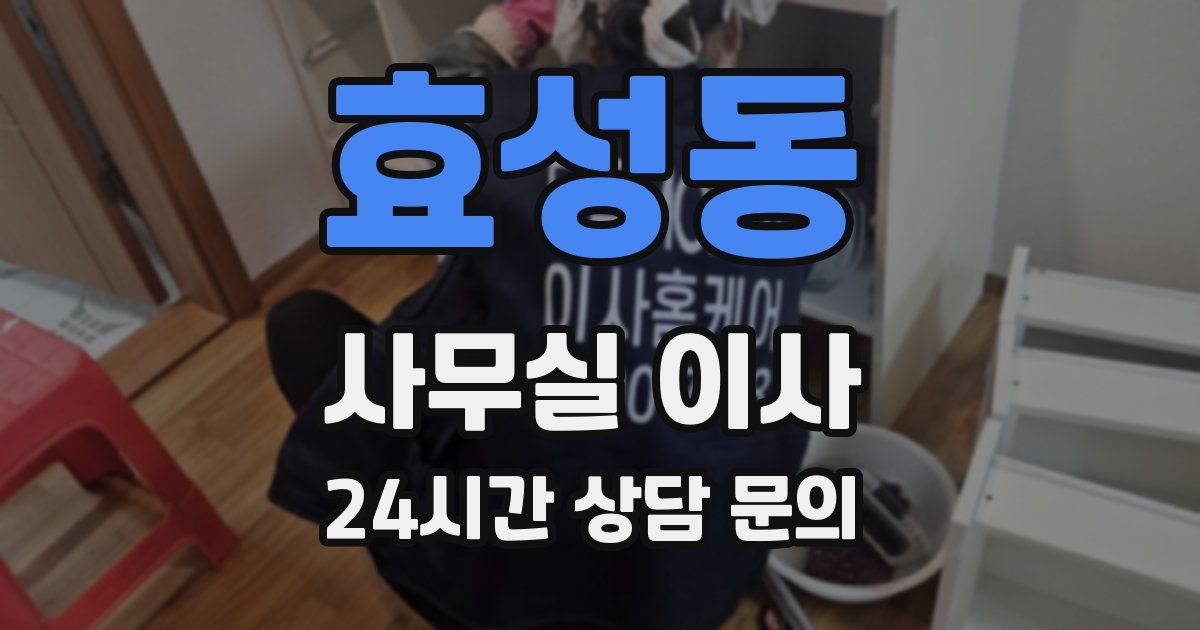 효성동 사무실 이사
