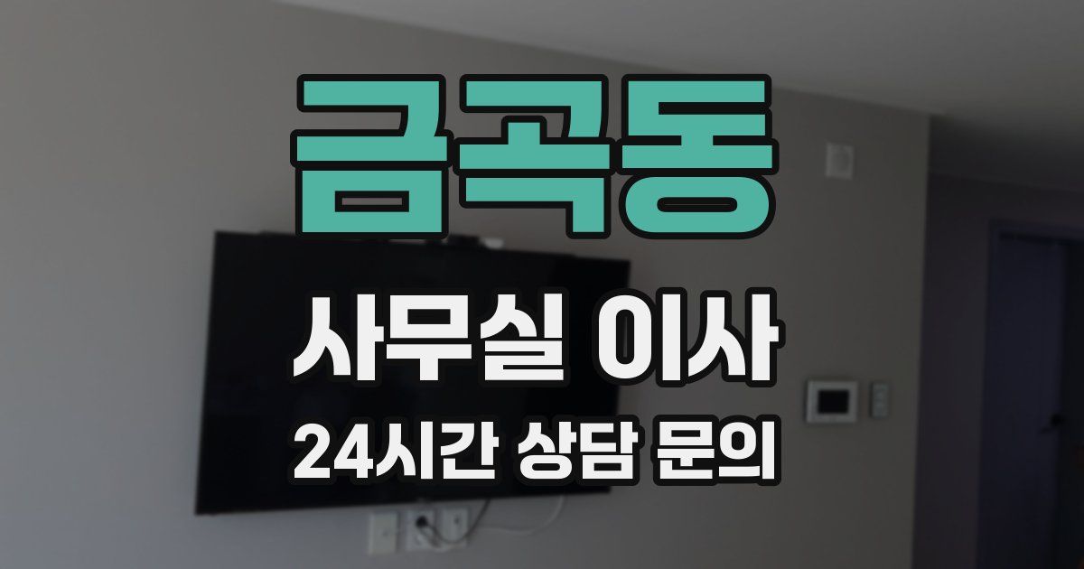 금곡동 사무실 이사