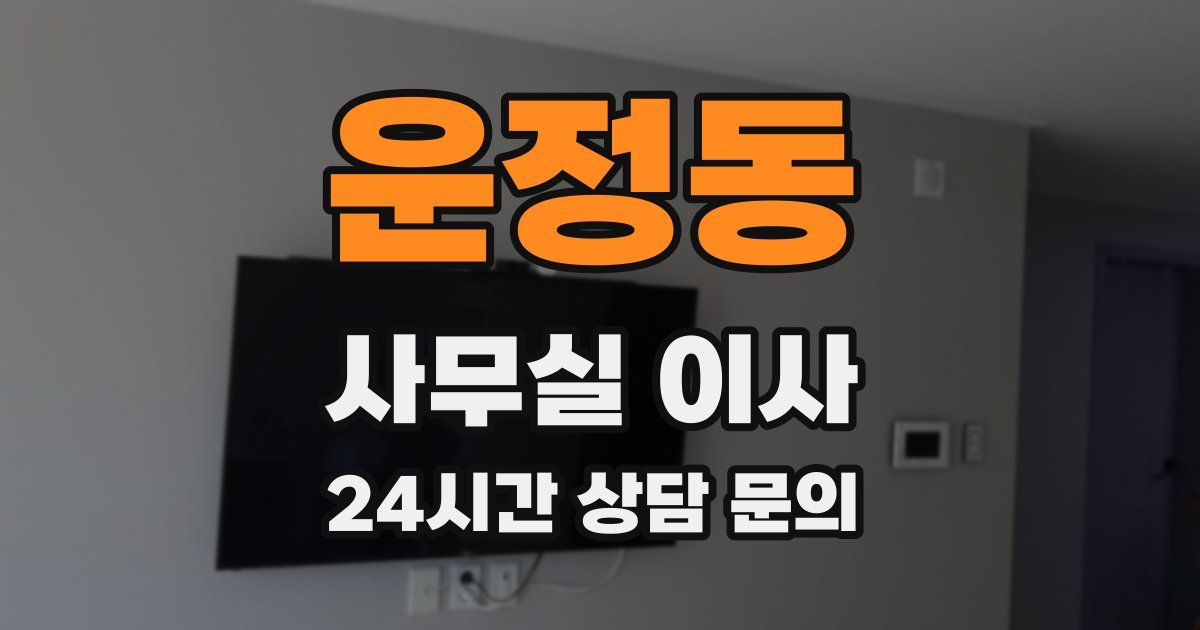 운정동 사무실 이사