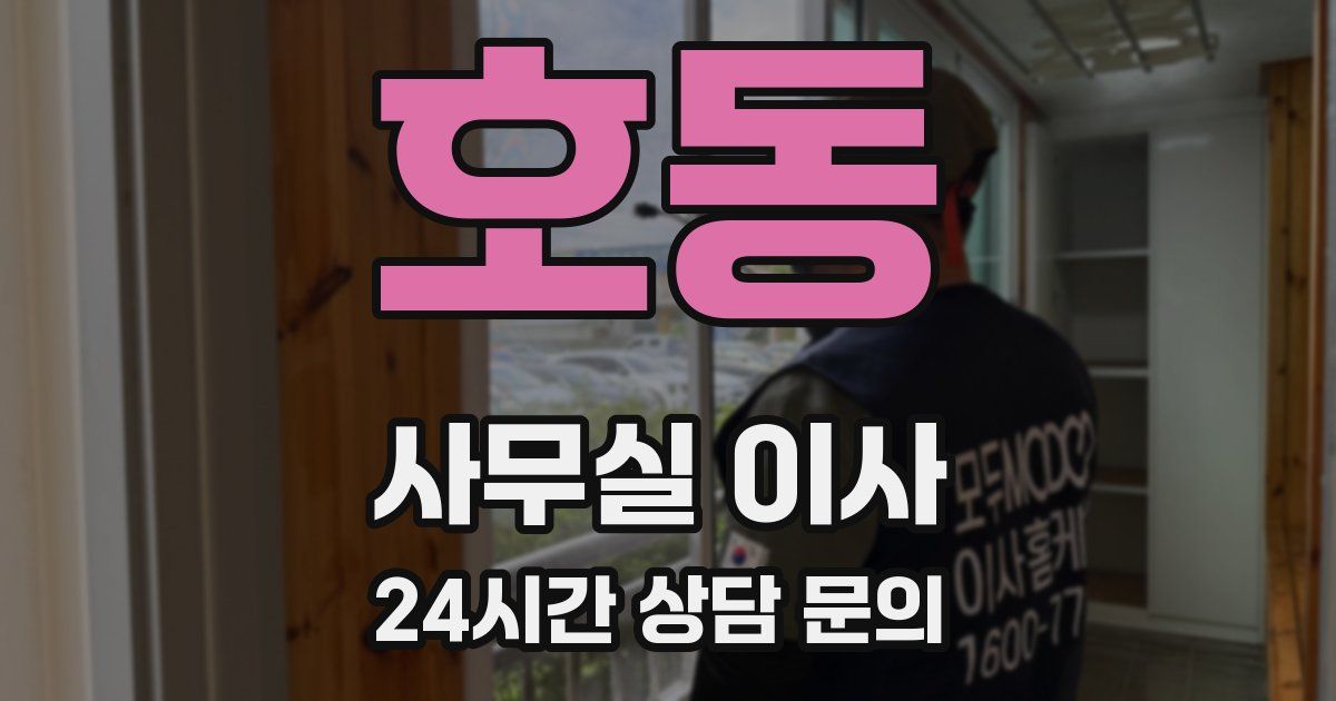 호동 사무실 이사