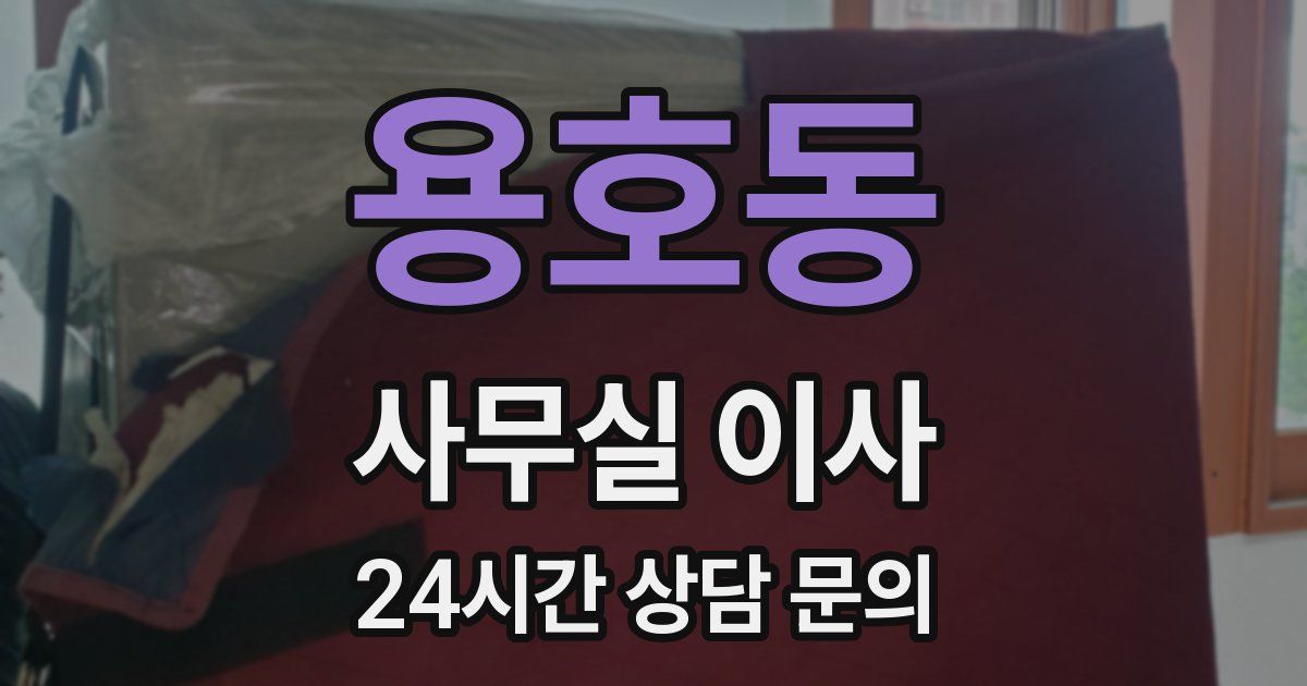 용호동 사무실 이사