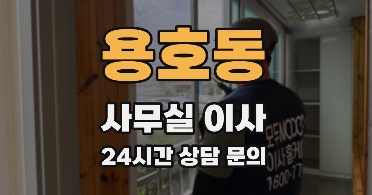 용호동 사무실 이사
