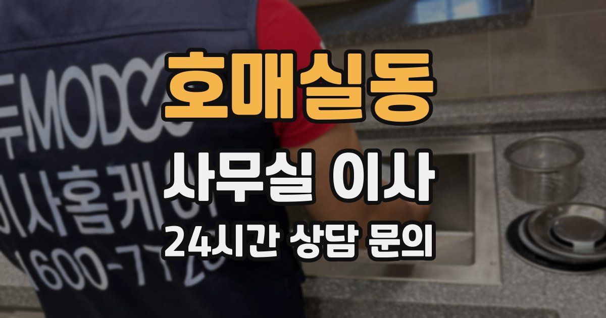 호매실동 사무실 이사