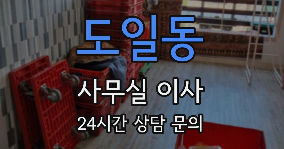 도일동 사무실 이사