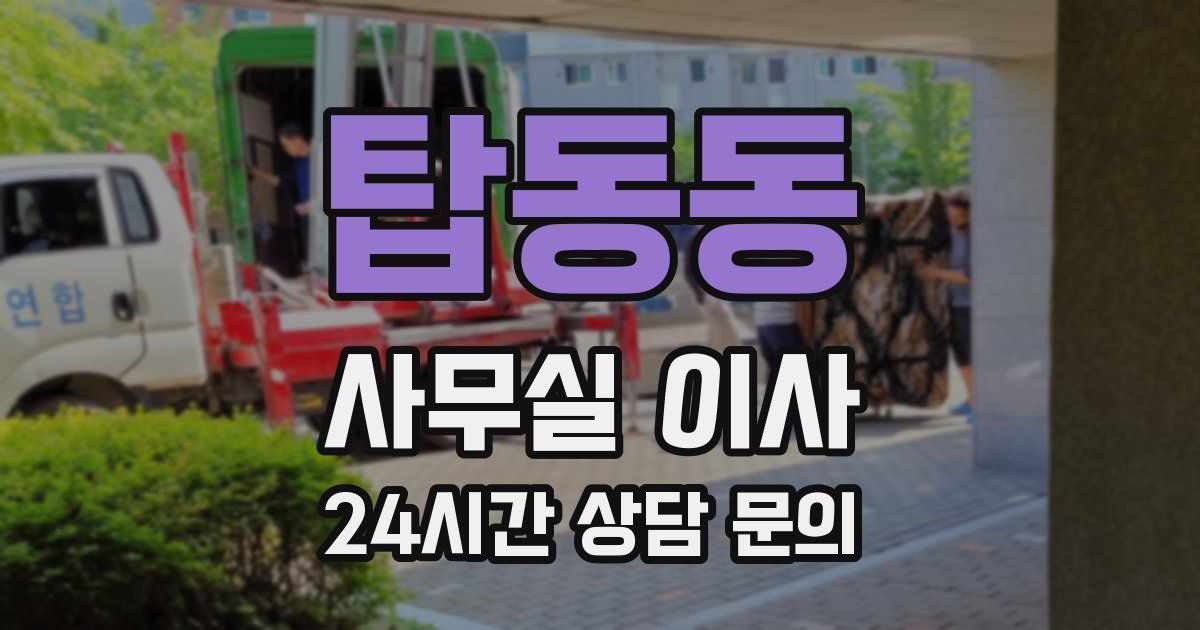 탑동동 사무실 이사