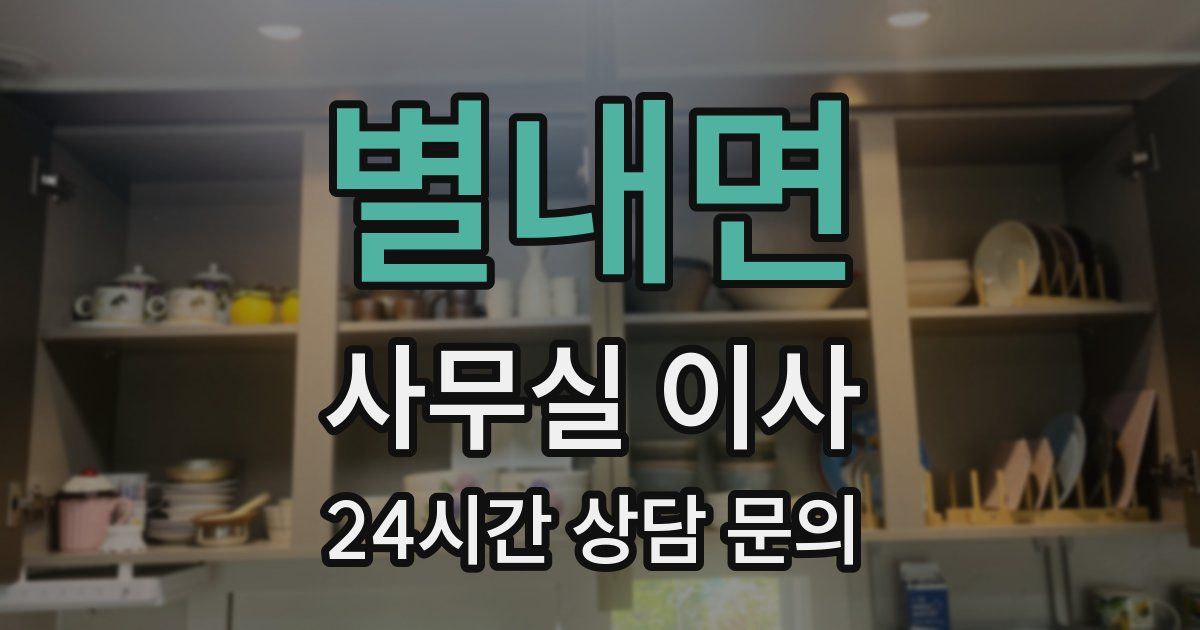 별내면 사무실 이사