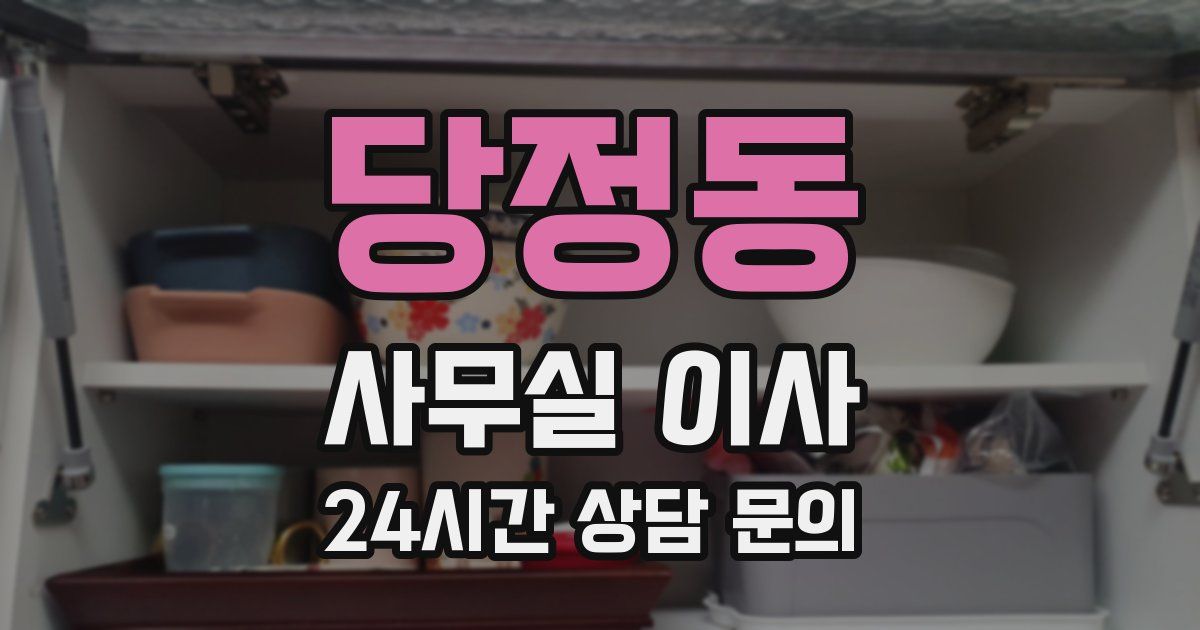 당정동 사무실 이사
