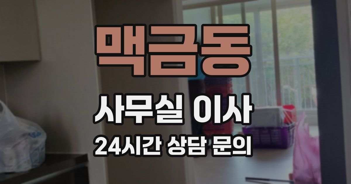 맥금동 사무실 이사