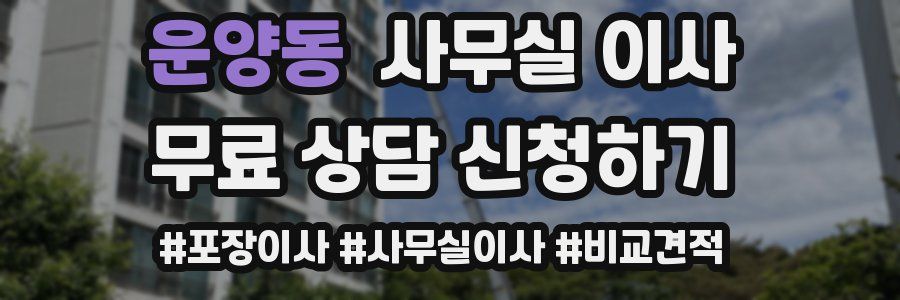 운양동 사무실 이사