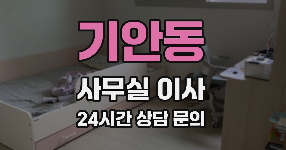 기안동 사무실 이사