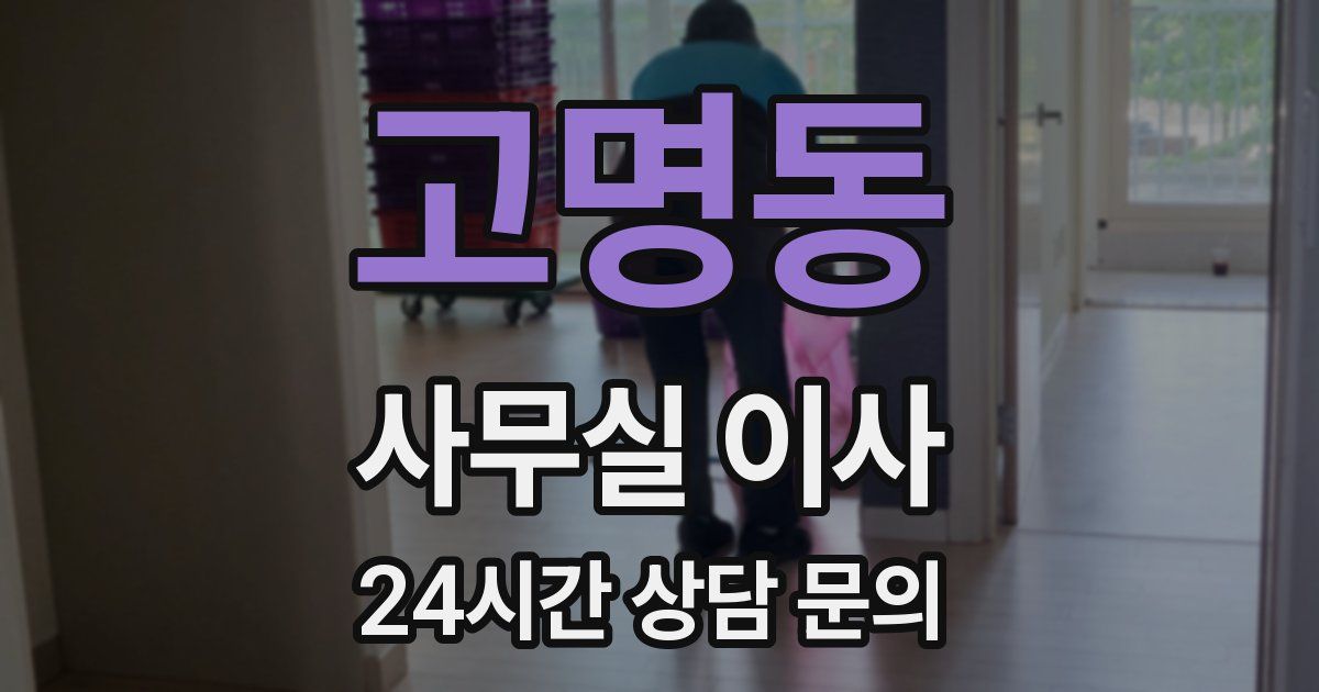 고명동 사무실 이사