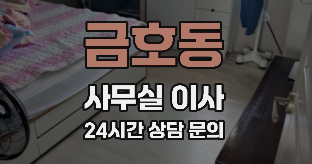 금호동 사무실 이사