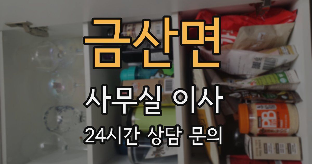 금산면 사무실 이사