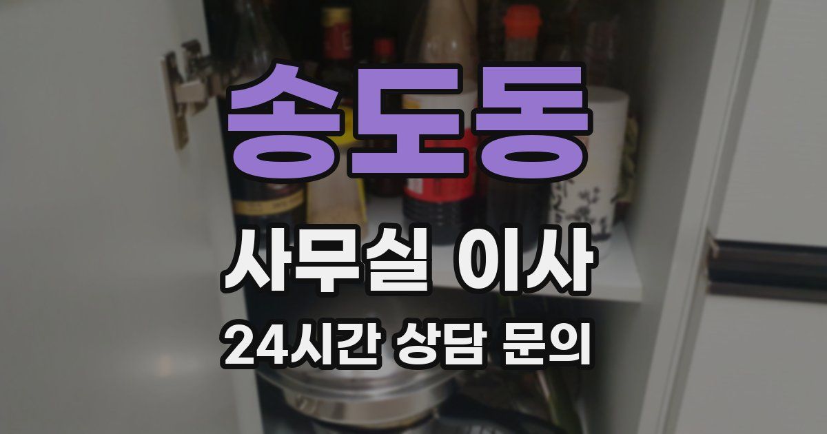 송도동 사무실 이사