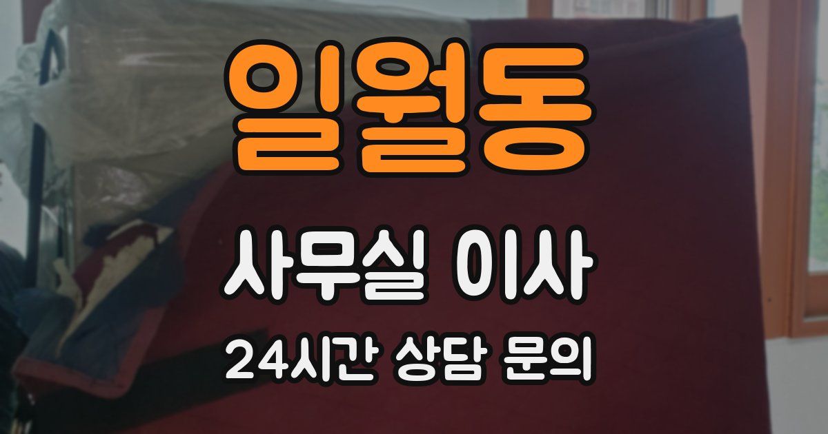 일월동 사무실 이사