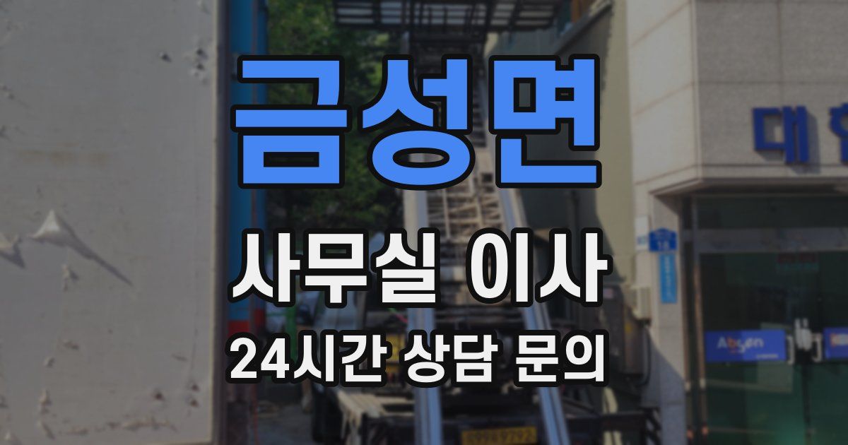금성면 사무실 이사