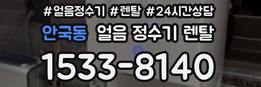 안국동 얼음 정수기 렌탈